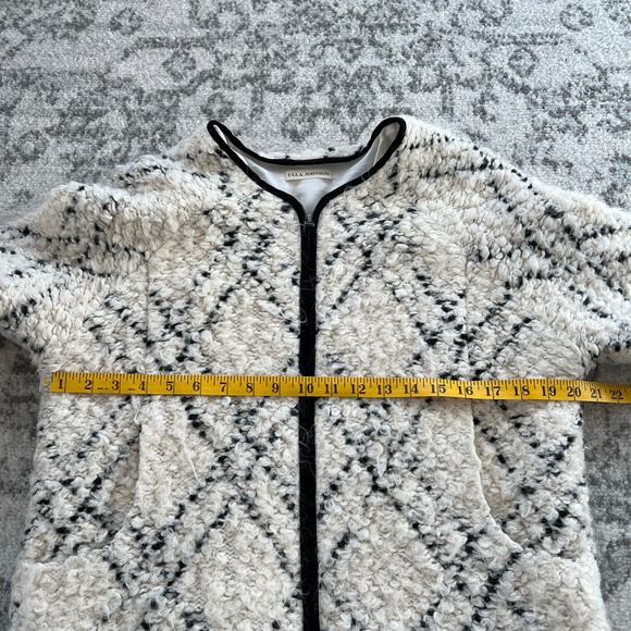 Ulla Johnson Ivory Wool Plaid Amal Jacket Zip Front Pockets Small - Picture 5 of 10